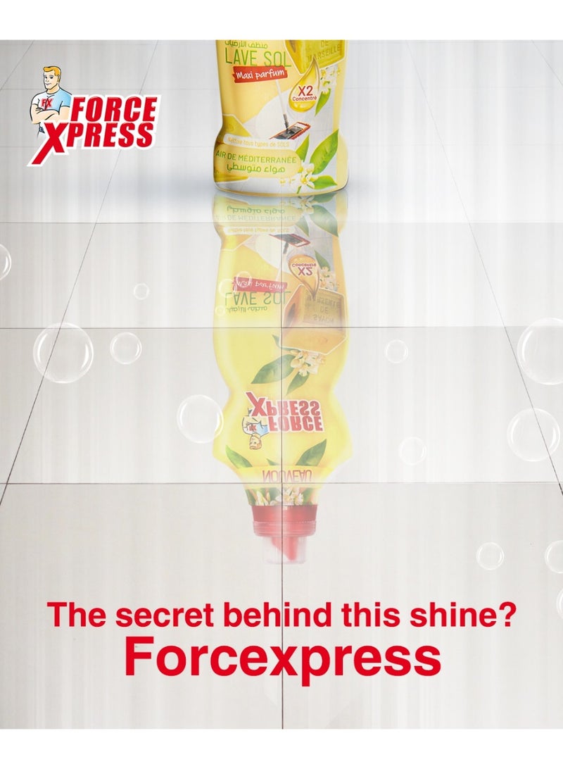 Force Xpress Floor Cleaner Mediterranean Air x2 Concentrate 1L - Image 3